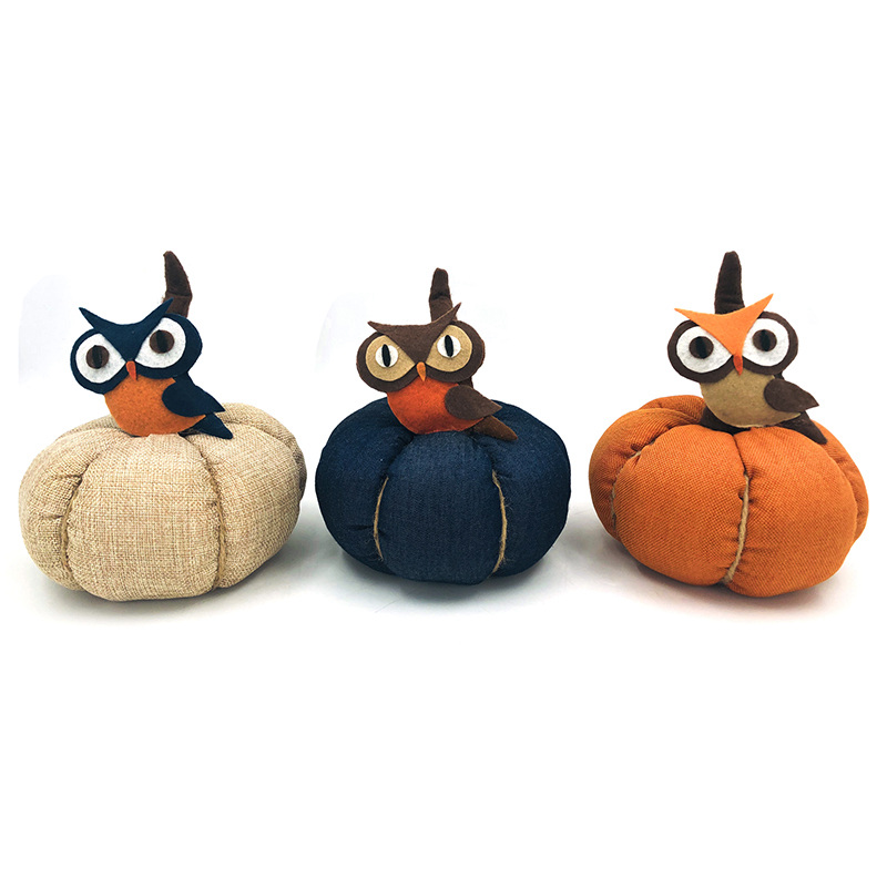 Decoration Holiday Festival Owl Felt Thanksgiving Cute Fabric Pumpkin