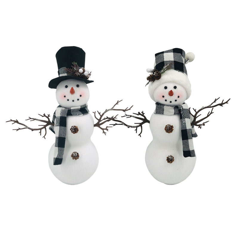 Decorations Fabric Ornaments Personalized for Home Christmas Snowman