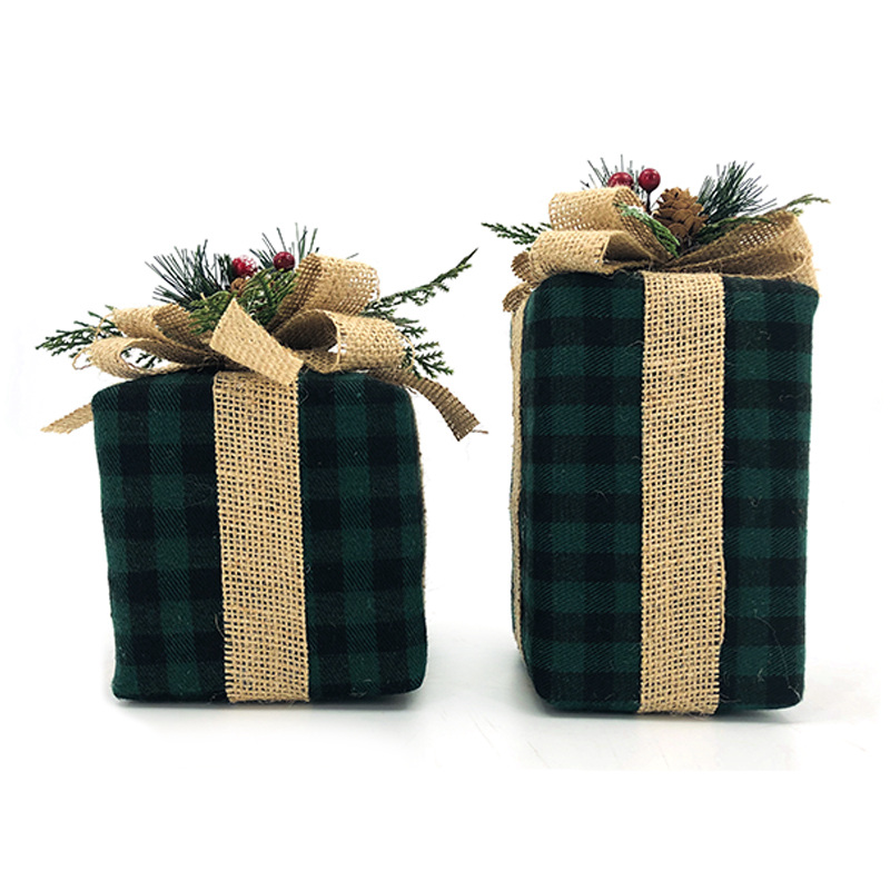 Buffalo Plaid Christmas Gift Decoration Bag Supplies Handmade Gifts