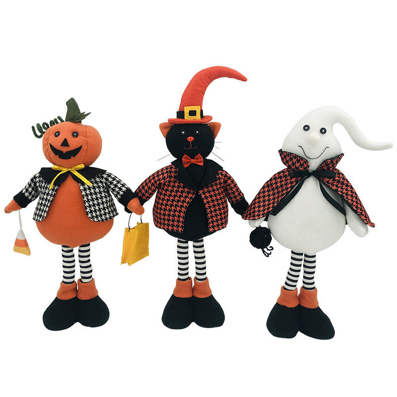 Halloween Decorations Pumpkin Ghosts Plush Black Cat 18 Inch Doll