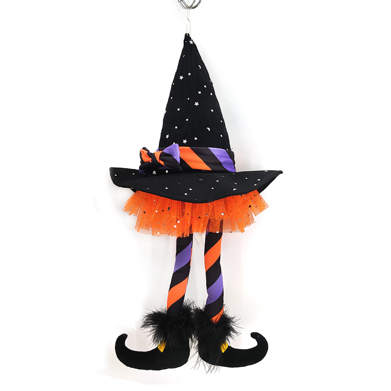 Ornaments with Hanging Legs Decorations Halloween Witch Hat