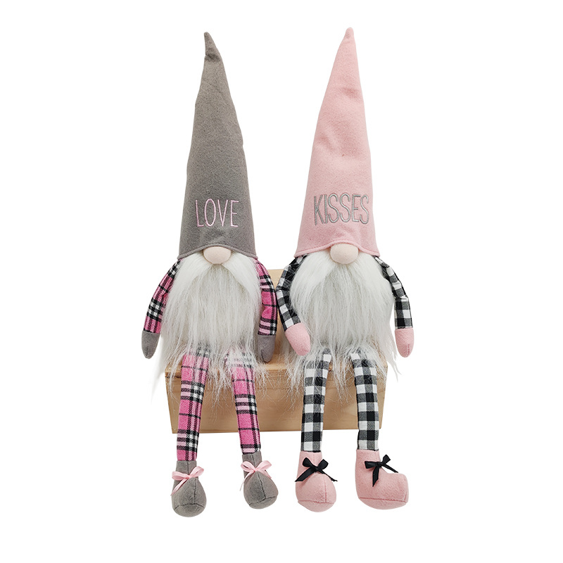 Plush Gnome Valentine Decorations Stuffed Valentines Day Gifts