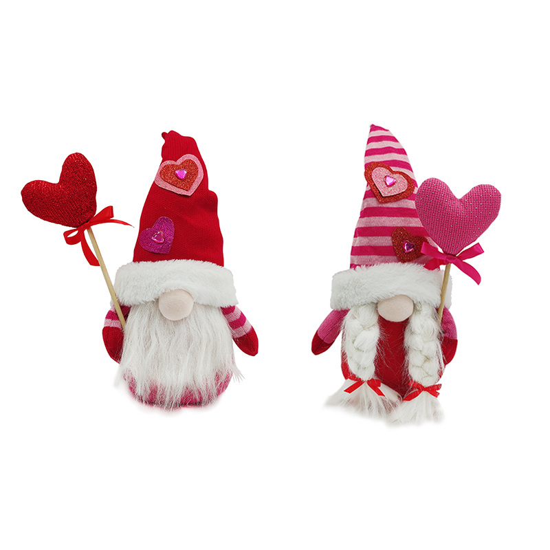 Plush Valentines Home Decor Large Valentine Day Decorations Gnome