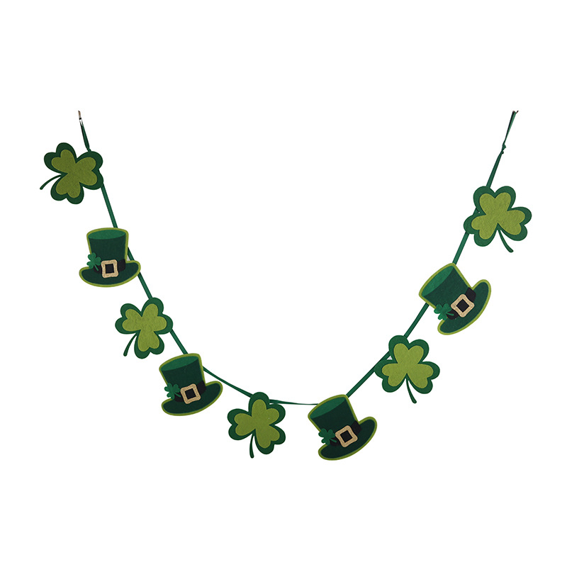 St Patricks Day Accessories Decorations Ornaments for Home Felt Banner