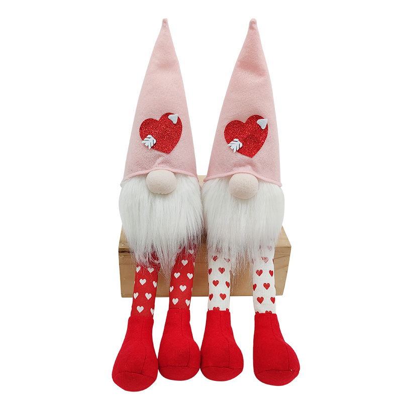 Valentine's Day Plush Gnome Felt Valentines Gifts Valentine Decoration