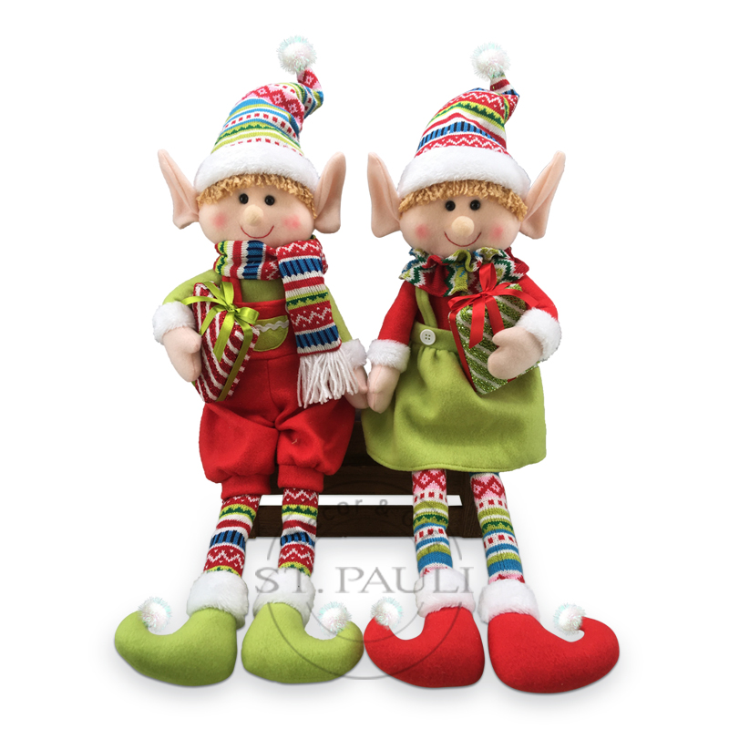 PL7E037AB 30寸男女圣诞精灵 针织布 坐姿 30inch Boy and Girls Christmas Elf Knitted Fabric Sitting Tabletop''.jpg