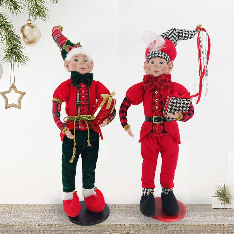 Christmas Elf Doll Santa Figurines