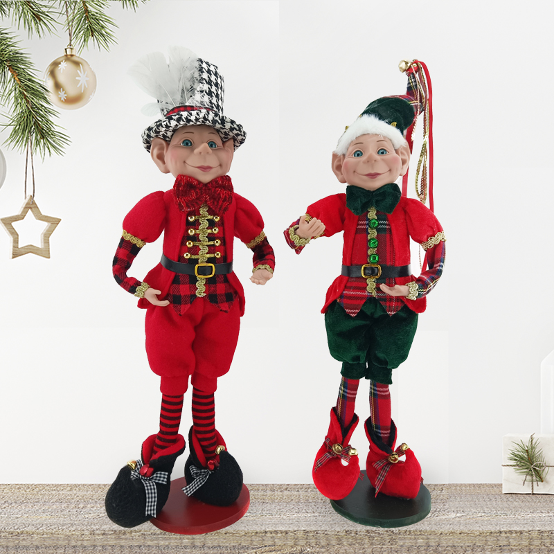 Christmas Elf Doll Figurine Santa Claus