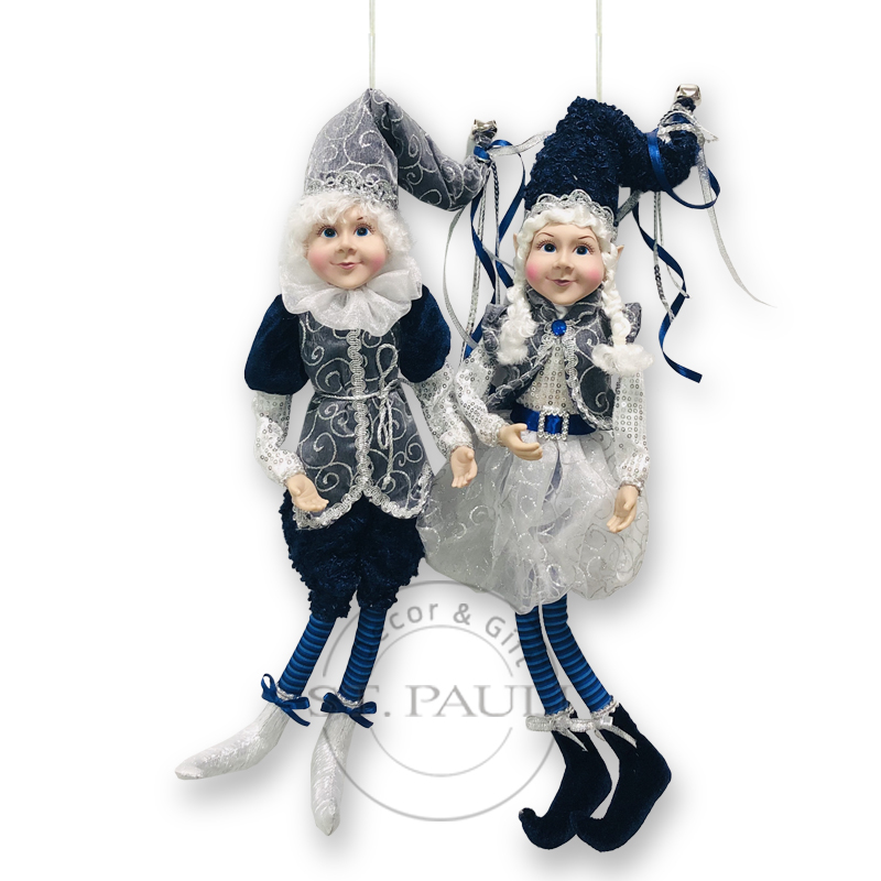 PL18803-2AB 18寸圣诞男女精灵 丝绒 印花布 可弯曲 珠片 18inch boy and girls Elf velvet Printed Fabric Velvet Sequins Sequins'' .jpg