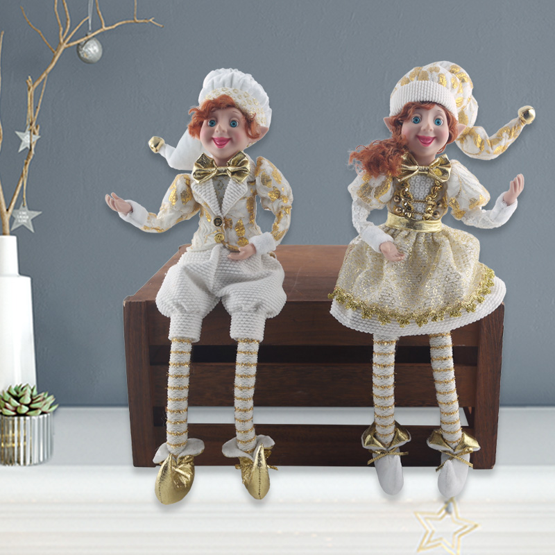Christmas Elf Doll Figurines Aristocratic Style