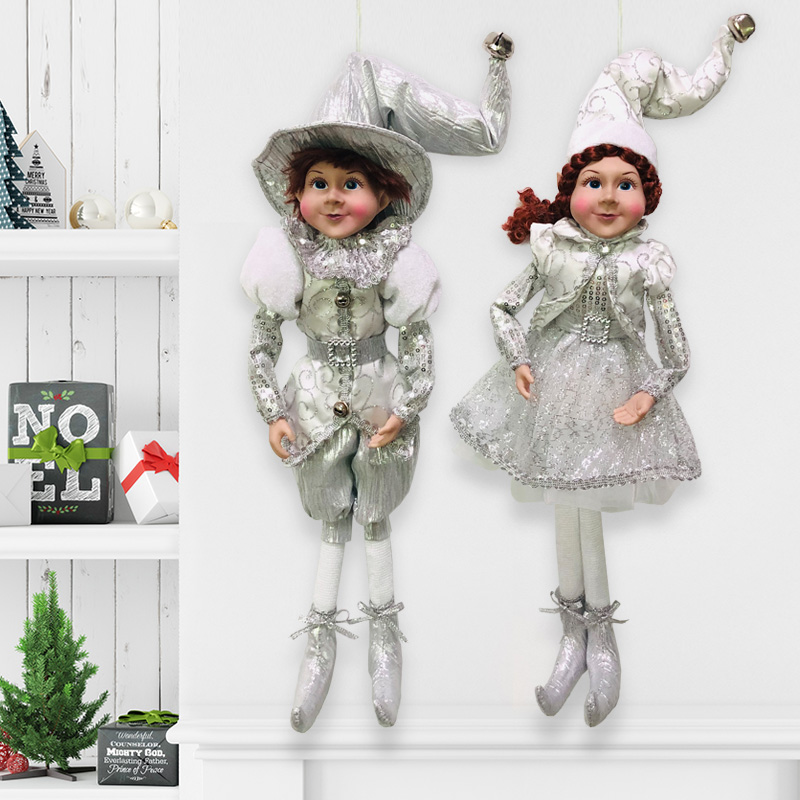 Christmas Elf Doll Sequins Plush