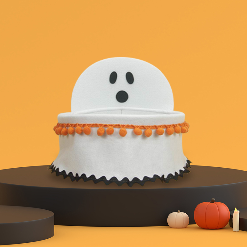 Halloween Magical Pompom Candy Basket With Ghost
