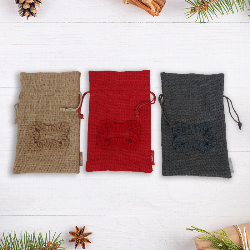 Christmas Jute Bags Linen Fabric Small Bag Free Designs
