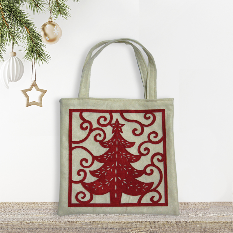 Christmas Cotton Bags Christmas Tree Bags Felt Fabric Embroidery