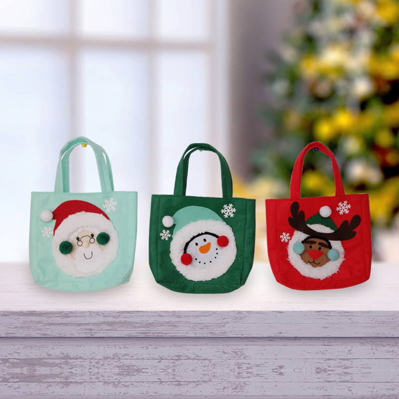 Christmas Bag Sublimation Applique Tote Gift Bag Felt