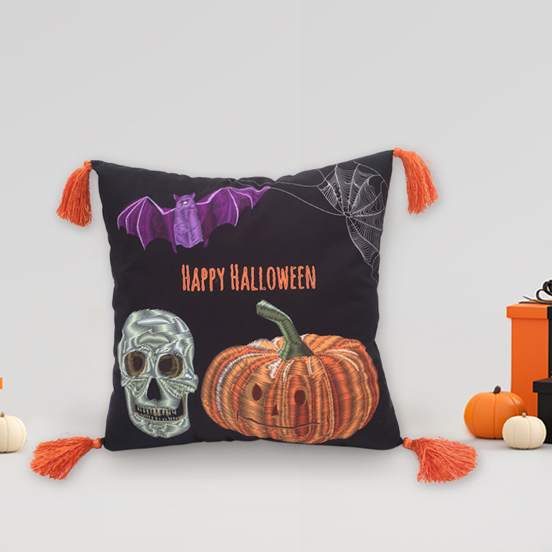 6 Halloween Pumpkin Skull Owl Pillow Decorative Pillows Home Decor