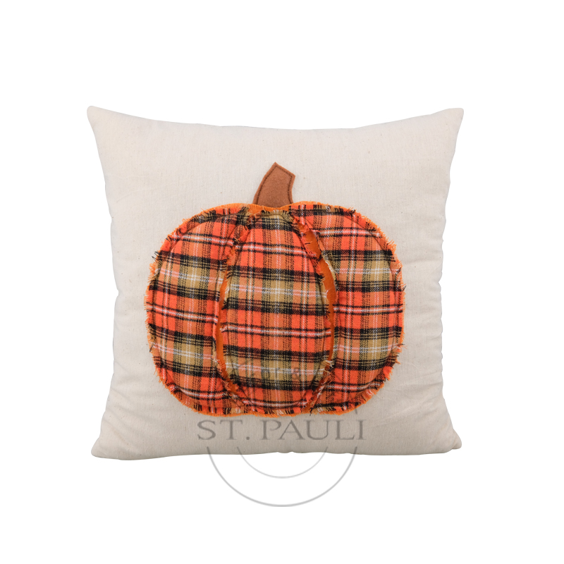 PL2C389 15x15x5寸秋收南瓜枕包 亚麻布 家居装饰 Harvest Pumpkin Pillow Line Home Decor 白底图.jpg