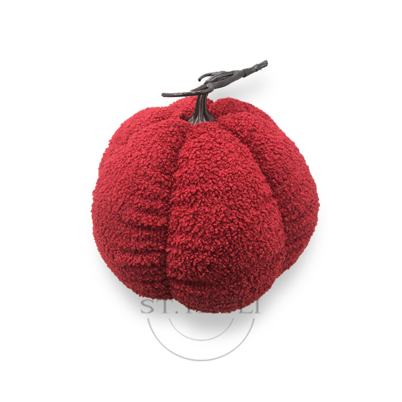 PL2C451 10''x10''秋收枣红色南瓜 毛织布 桌面小摆饰 Harvest Jujube Red Pumpkin Knitted Tabletop 白底图.jpg