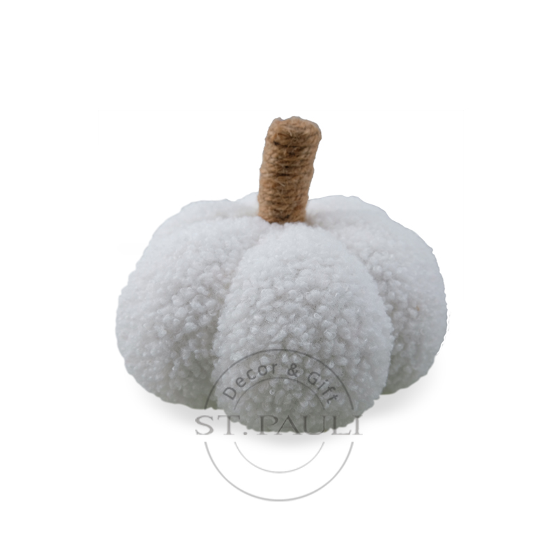 PL2C468 6''寸秋收白色南瓜 毛织布 桌面摆饰 Harvest White Pumpkin Knitted Tabletop 白底图.jpg