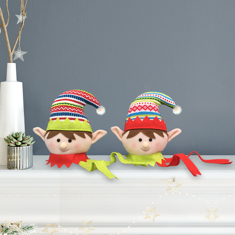 Christmas New Designs Handcrafted Elf doll for Xmas trees Decor Elf Tree Head topper