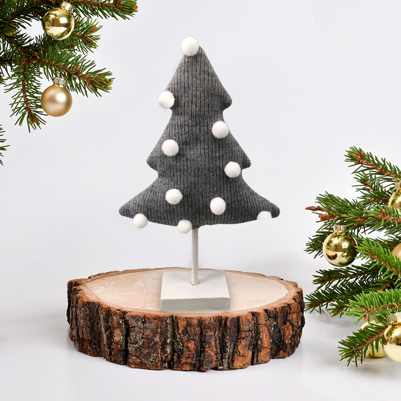 Handmade black gray white Home Interiors Decoration Miniature Tree Christmas Figurines