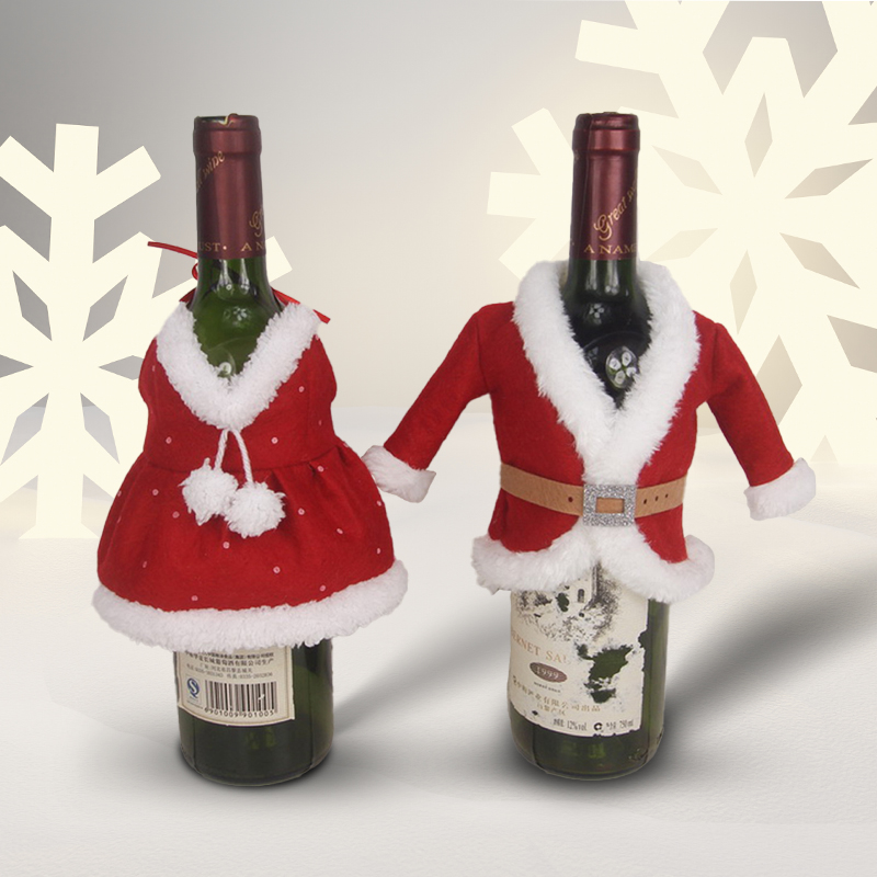 Christmas Wine  Cover  2 Designs Christmas Wine Bottle Cover Merry Christmas