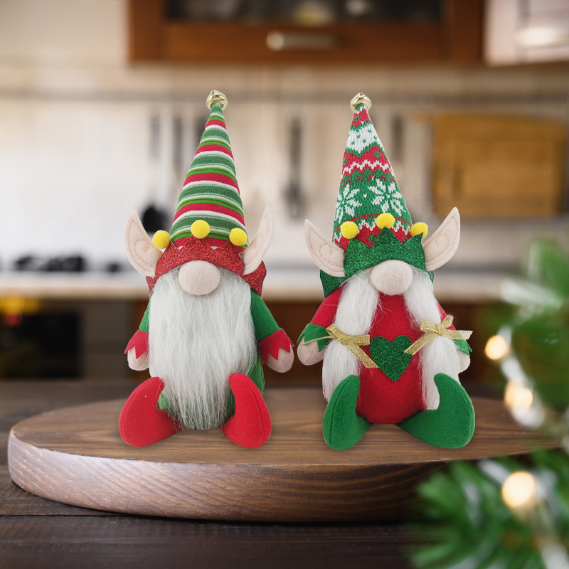 14 Handmade Decor Christmas Elf Gnome Doll Standing Lazy Faceless