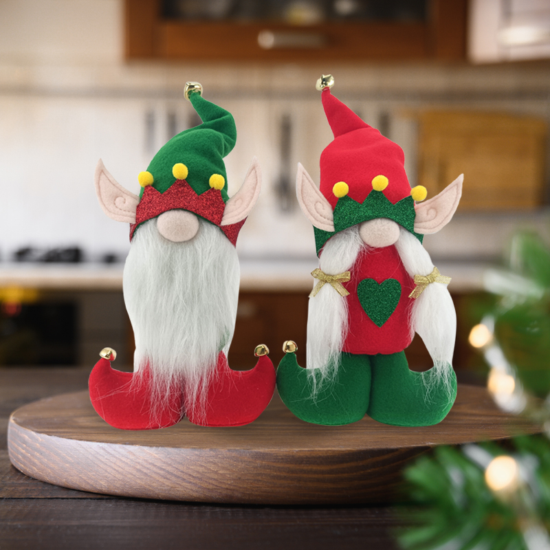 Christmas  R G Gnome Stander With Bell Cap 2 Asst