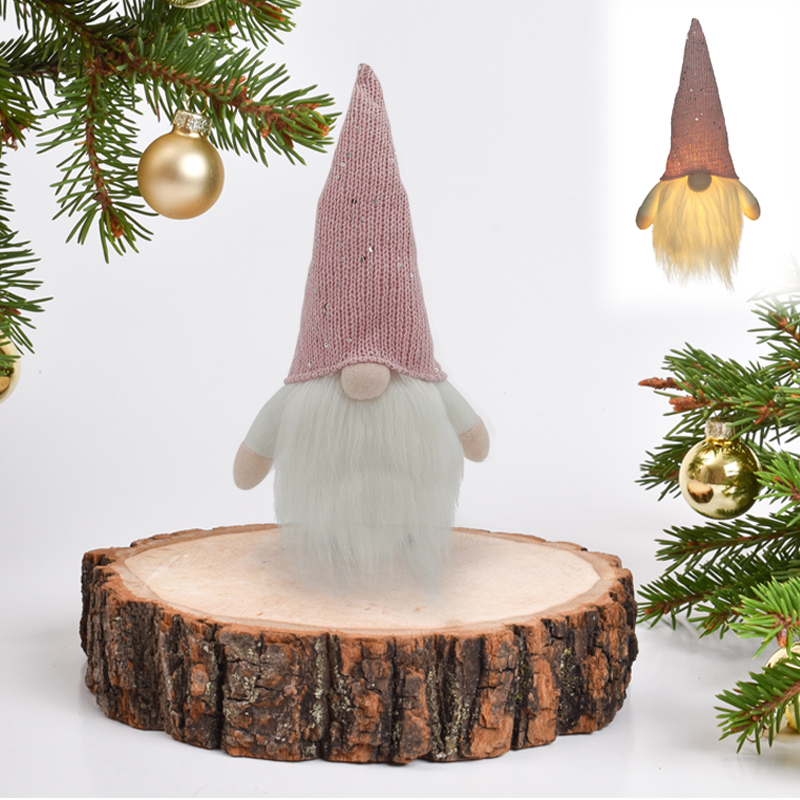 Knitted  Handmade Xmas  Merry Stuffed Outdoor  Decor Christmas Gnome