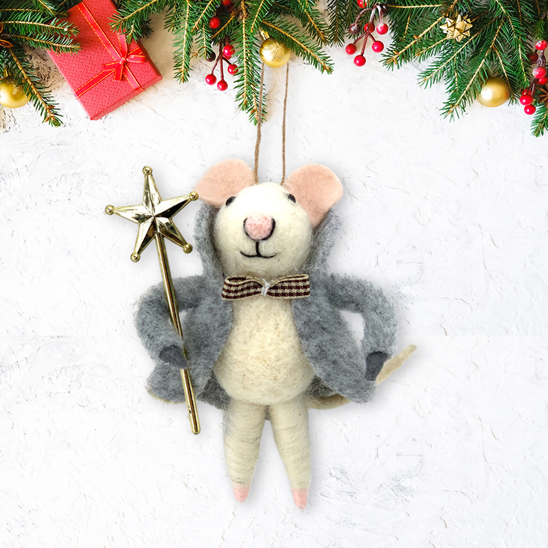 Felt Minnie Christmas Mouse Ornament Stuffed Mouse