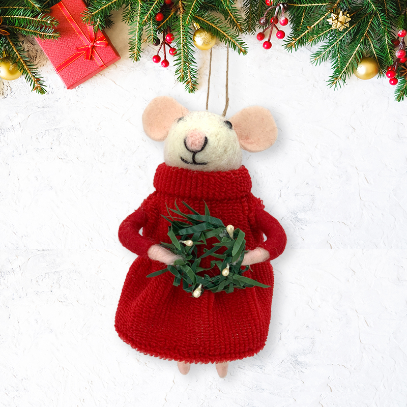 Christmas Mouse Plush Toy Christmas Decoration Mouse