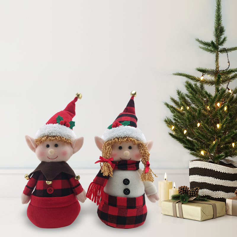 Boy and Girl Christmas Elf 2 Asst Home Tabletop Decor