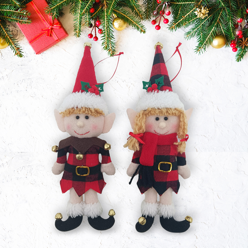 Christmas Elf Boy and Girl Ornament Home Decor Elf Dolls Ornament