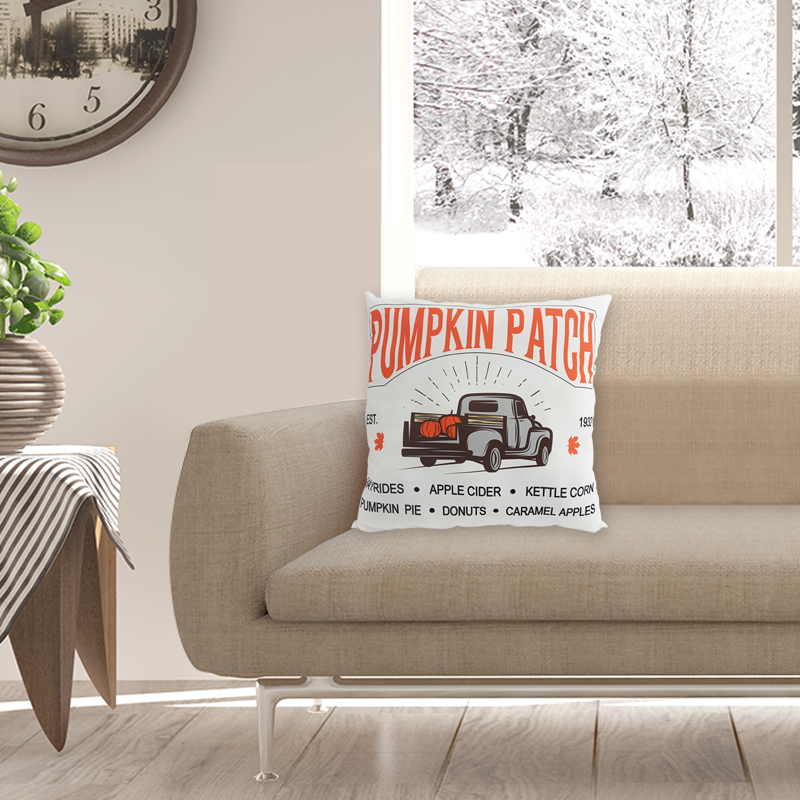 Halloween Truck Pillow Home Decor Car Print Cushion Cover For Sofa Home Decor