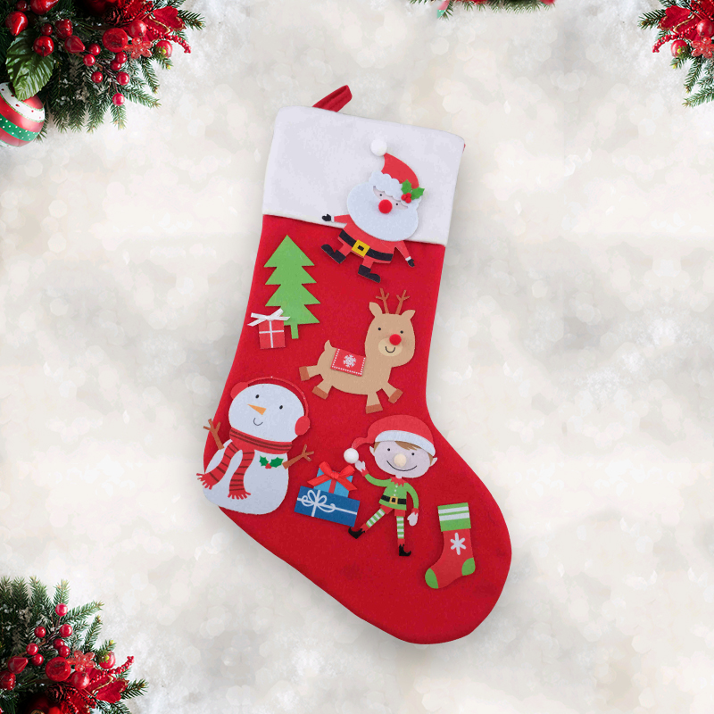 Handmade Diy Christmas Stockings Home Decoration Kids Gifts