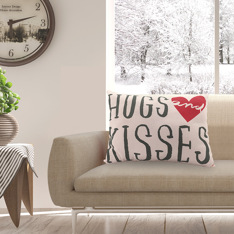 Stuffed Valentine Day Pillow Valentine's Day Cushion Decorative Sofa Cushion Cover Satin Pillow Case