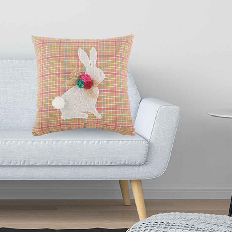 Easter Pillow Bunny Handmade Cushion Cover Home Sofa Decor