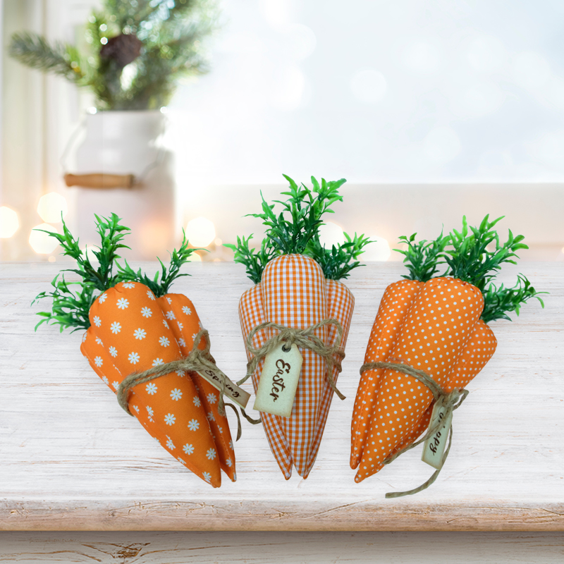 Easter Home Decor Kids Gifts Cute Easter Carrot Ornaments Party Decoration
