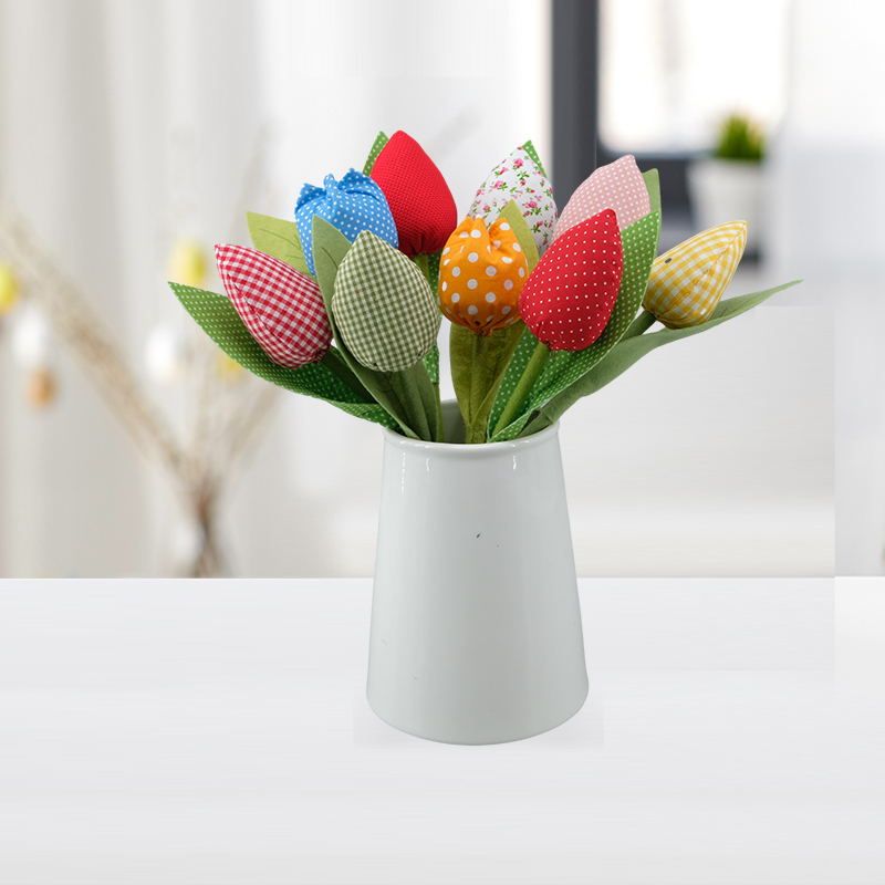 Spring Flower Fabric DIY Handmade Tulip Eternal Bouquet Creative Holiday Gifts