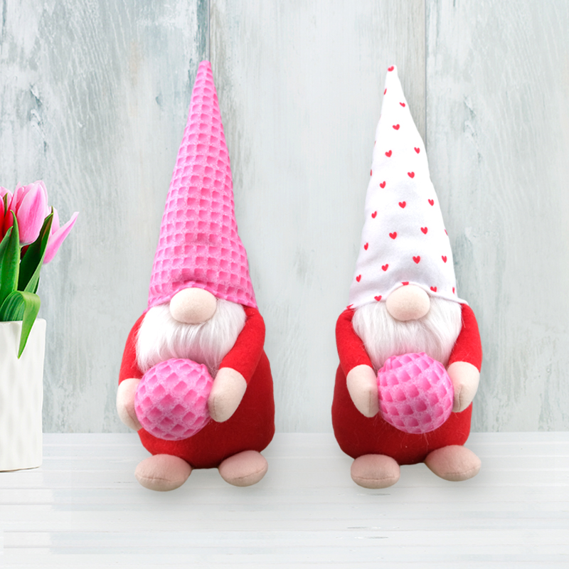 Charming Valentine Gnomes - Plush Sweetheart Duo