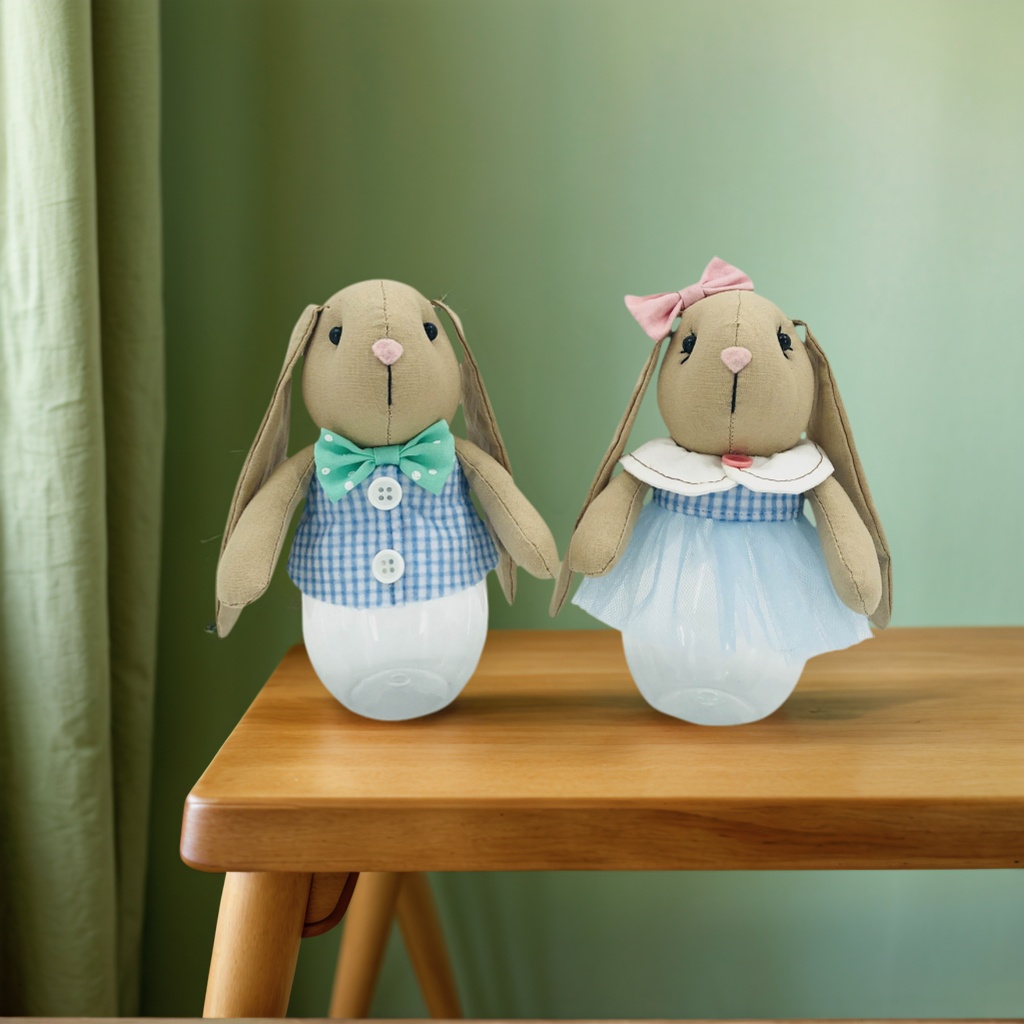 Bunny Easter Decorations Rabbit Decor Decoration Mini Candy Jar