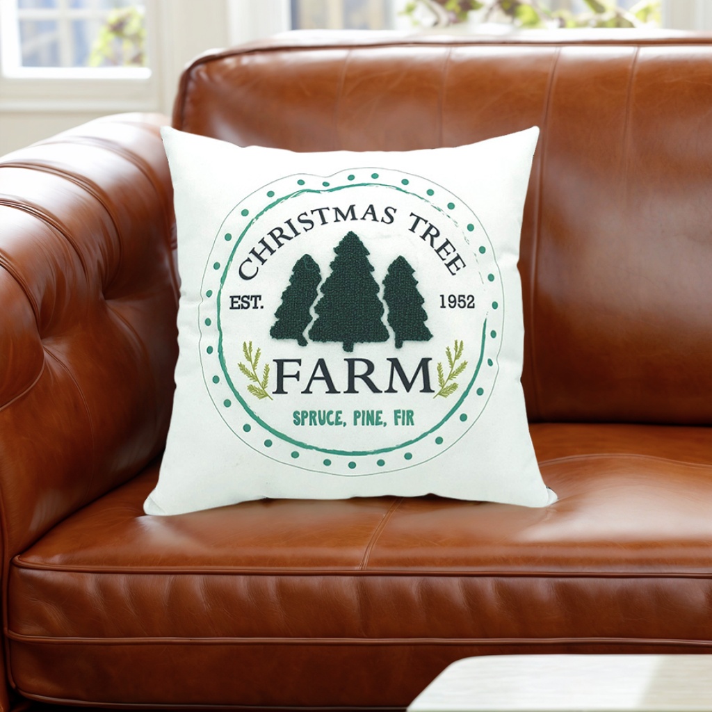 Christmas Decorative Pillow Covers Sublimation Case Plaid Pillows