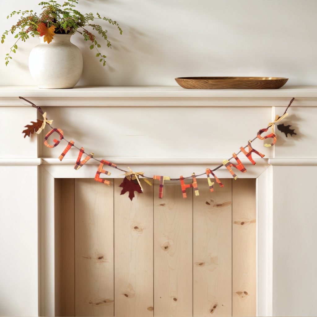 Pumpkin Decoration Felt Thanksgiving Decorations Event Crafts Banner