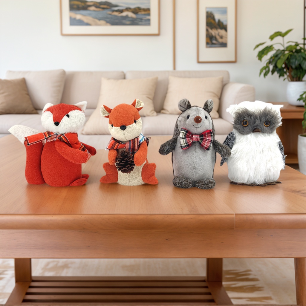 Owl Decoration Thanksgiving Crafts Decorations Fox Plush Doll